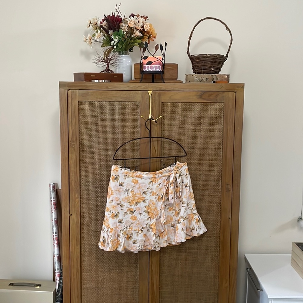 Floral American eagle wrap skirt